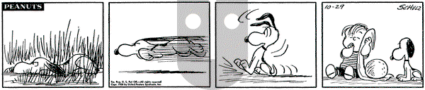Peanuts on Wednesday October 29, 1958 Comic Strip