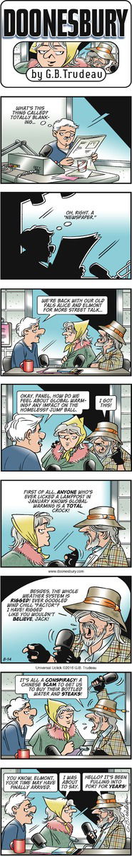 Doonesbury - Sunday August 14, 2016 Comic Strip