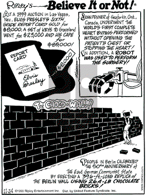 Ripley's Believe It or Not on Thursday January 20, 2000 Comic Strip