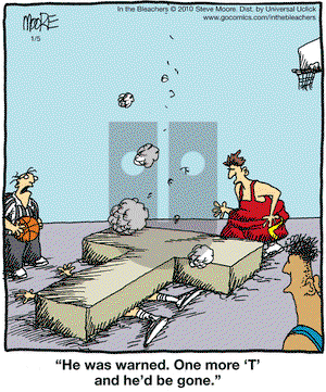 In the Bleachers on Monday January 5, 2015 Comic Strip