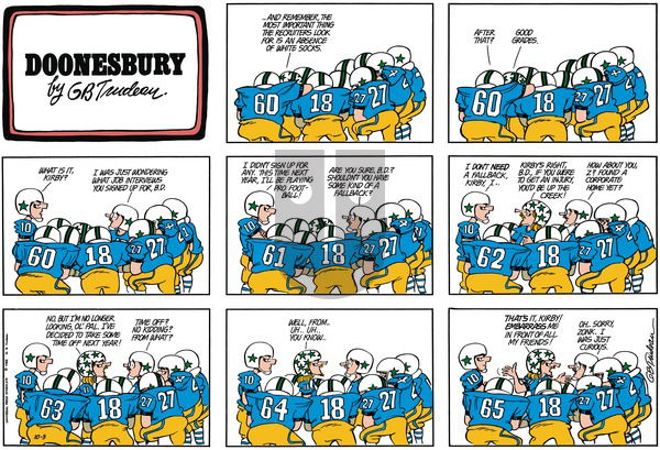 Doonesbury on Sunday October 3, 1982 Comic Strip