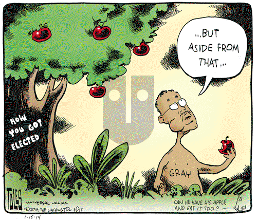 Tom Toles on Wednesday January 15, 2014 Comic Strip