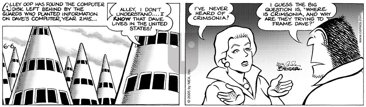 Alley Oop - Monday June 6, 2005 Comic Strip