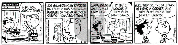 Peanuts on Wednesday June 18, 1975 Comic Strip