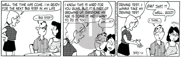 Luann on Monday July 31, 2000 Comic Strip