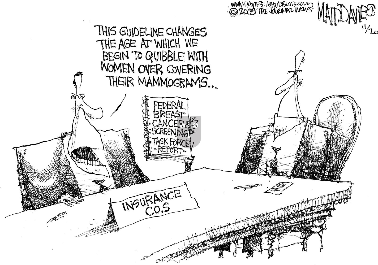 Matt Davies - Friday November 20, 2009 Comic Strip