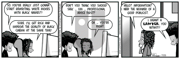The Boondocks on Wednesday July 25, 2001 Comic Strip