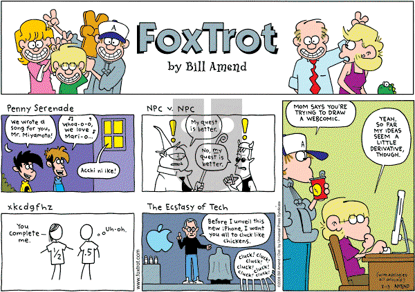FoxTrot on Sunday July 13, 2008 Comic Strip