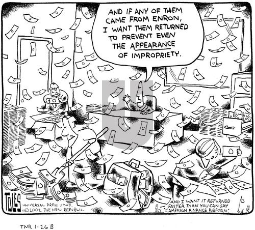 Tom Toles on Thursday March 7, 2002 Comic Strip