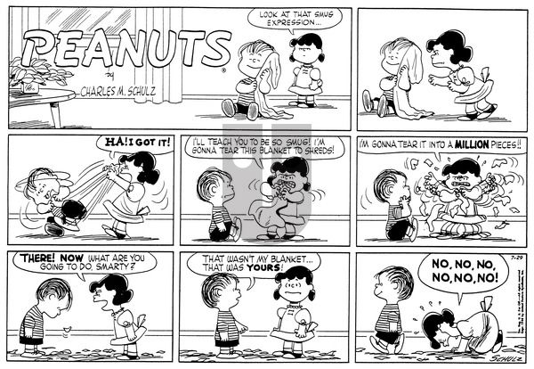 Peanuts on Sunday July 29, 1956 Comic Strip