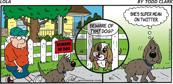 Lola on Sunday August 11, 2019 Comic Strip