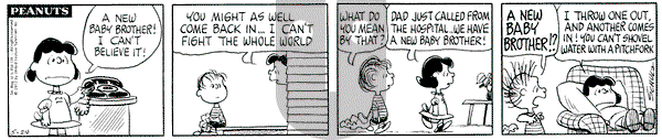 Peanuts on Wednesday May 24, 1972 Comic Strip