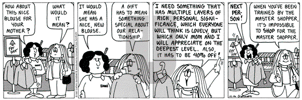 Cathy Classics on Tuesday December 16, 1997 Comic Strip