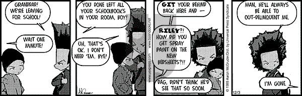 The Boondocks - Tuesday December 3, 2002 Comic Strip