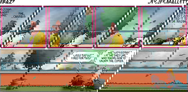 Frazz on Sunday April 14, 2002 Comic Strip