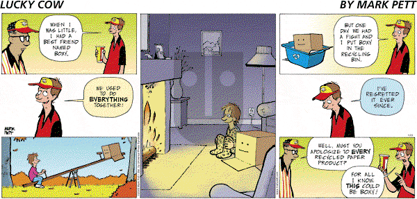 Lucky Cow on Sunday January 23, 2005 Comic Strip