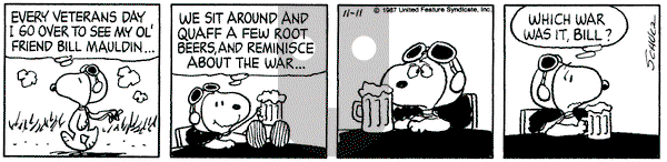 Peanuts - Wednesday November 11, 1987 Comic Strip
