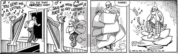 Alley Oop on Saturday June 14, 1969 Comic Strip