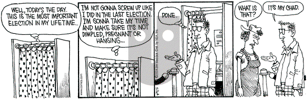 Monty on Tuesday November 2, 2004 Comic Strip