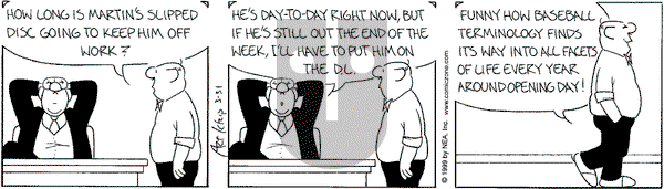 The Born Loser on Wednesday March 31, 1999 Comic Strip