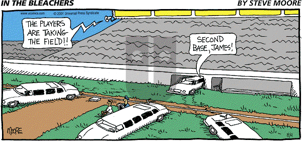 In the Bleachers - Sunday August 4, 2002 Comic Strip