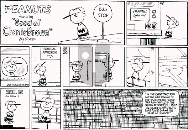 Peanuts - Sunday May 17, 1970 Comic Strip