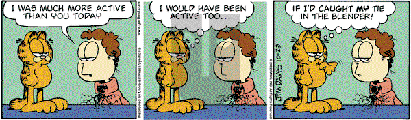 Garfield on Tuesday October 29, 2002 Comic Strip