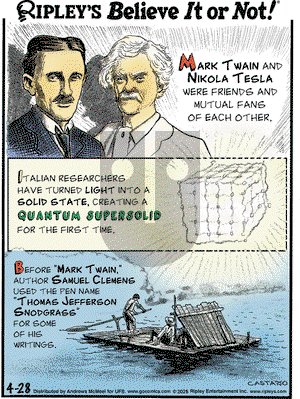 Ripley's Believe It or Not on Monday April 28, 2025 Comic Strip