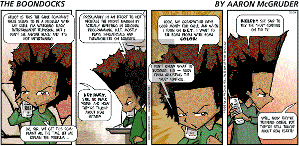 The Boondocks - Sunday October 24, 1999 Comic Strip