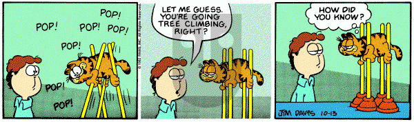 Garfield on Wednesday October 13, 1982 Comic Strip