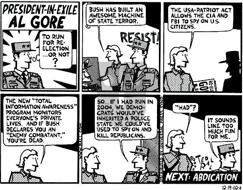 Ted Rall on Friday November 21, 2003 Comic Strip