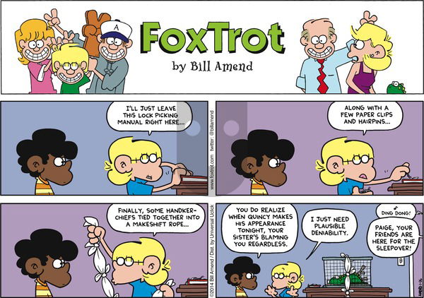 FoxTrot on Sunday January 26, 2014 Comic Strip