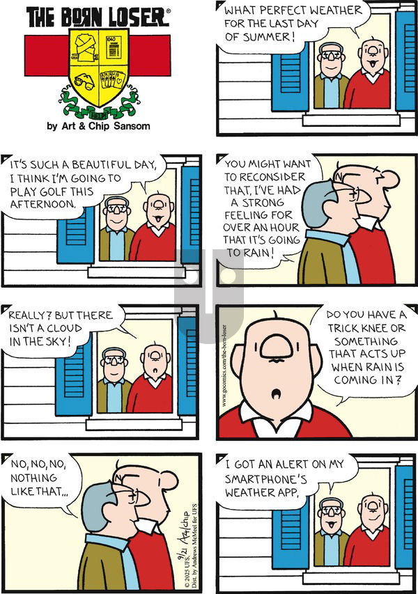The Born Loser on Sunday September 21, 2025 Comic Strip