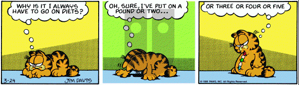 Garfield on Monday March 24, 1986 Comic Strip