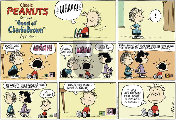 Peanuts on Sunday April 29, 2001 Comic Strip