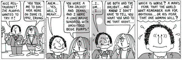 Cathy Classics on Thursday October 30, 1997 Comic Strip