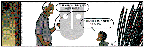 The Boondocks - Monday April 14, 2003 Comic Strip