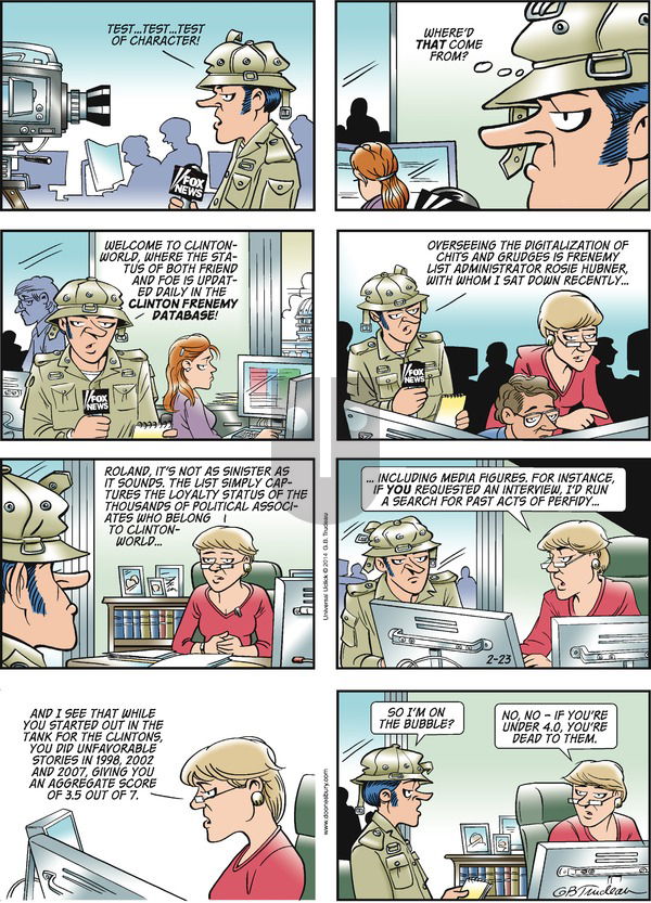 Doonesbury on Sunday February 23, 2014 Comic Strip