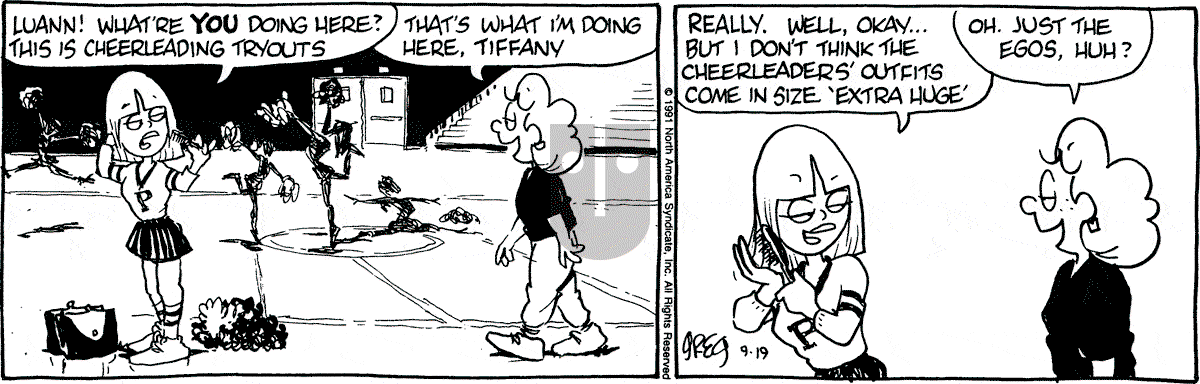 Luann - Thursday September 19, 1991 Comic Strip