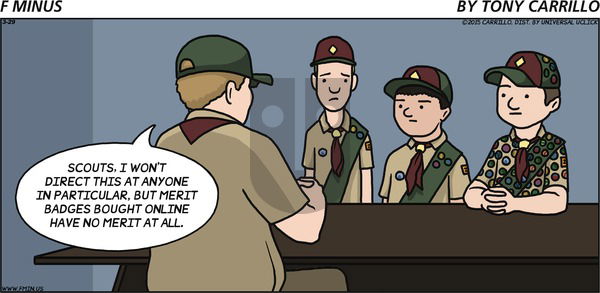 F Minus on Sunday March 29, 2015 Comic Strip