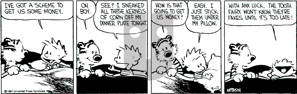 Calvin and Hobbes - Friday April 17, 1987 Comic Strip