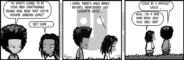 The Boondocks - Thursday July 18, 2002 Comic Strip