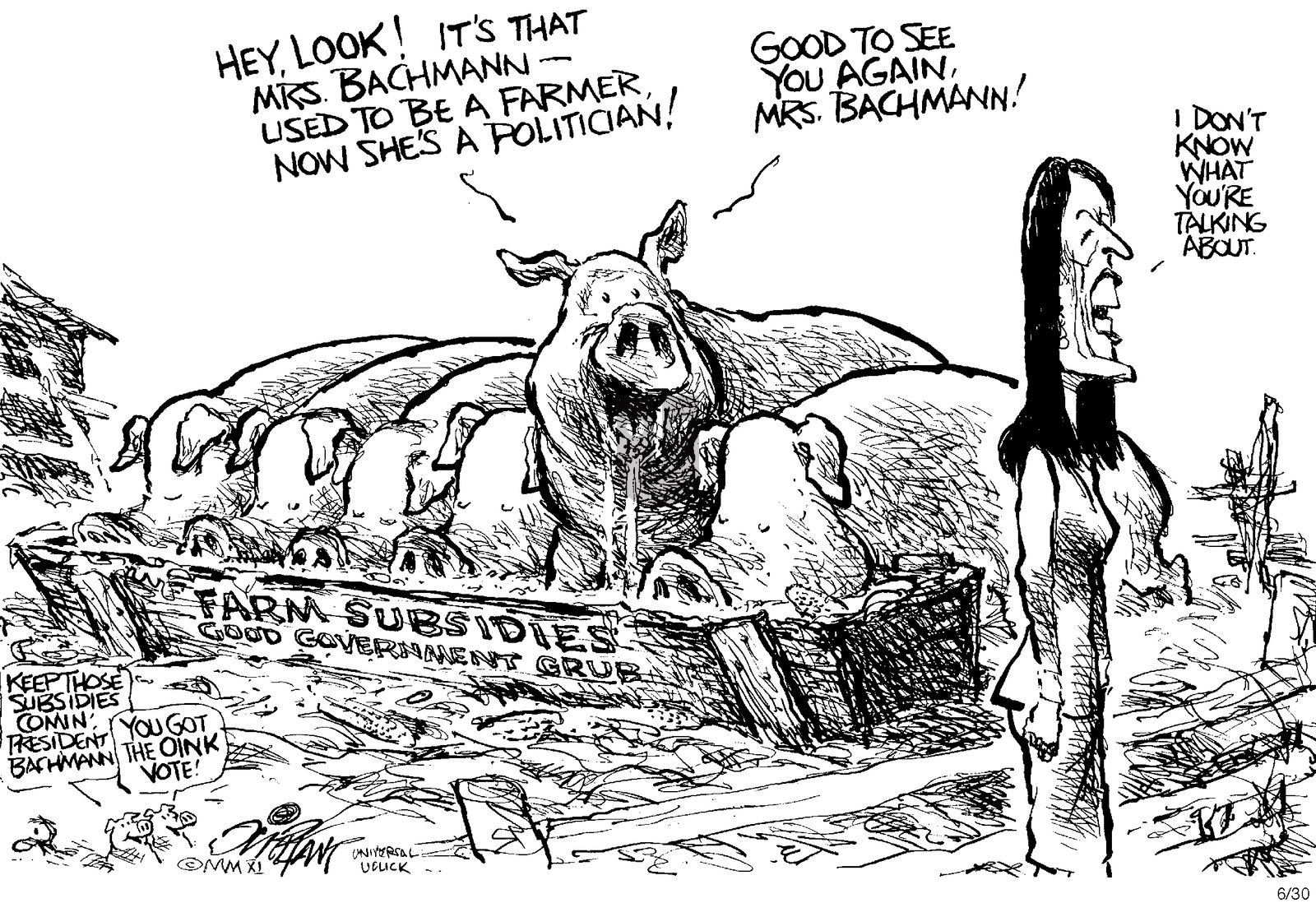 Pat Oliphant - Thursday June 30, 2011 Comic Strip