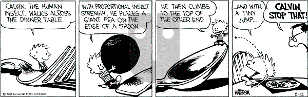 Calvin and Hobbes - Monday May 12, 1986 Comic Strip