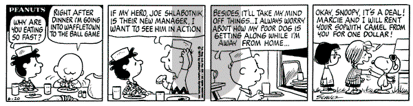 Peanuts - Friday June 20, 1975 Comic Strip