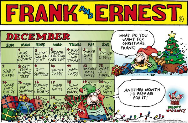 Frank and Ernest on Sunday December 21, 2014 Comic Strip