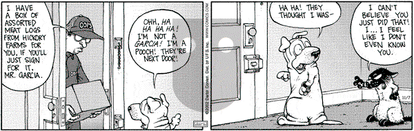 Get Fuzzy on Thursday November 7, 2002 Comic Strip