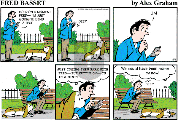 Fred Basset on Sunday May 4, 2008 Comic Strip