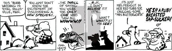 Over the Hedge on Tuesday February 27, 1996 Comic Strip