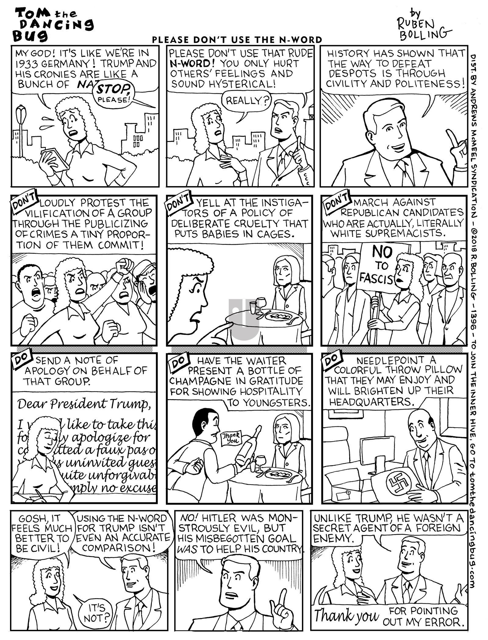 Tom the Dancing Bug - Monday July 9, 2018 Comic Strip